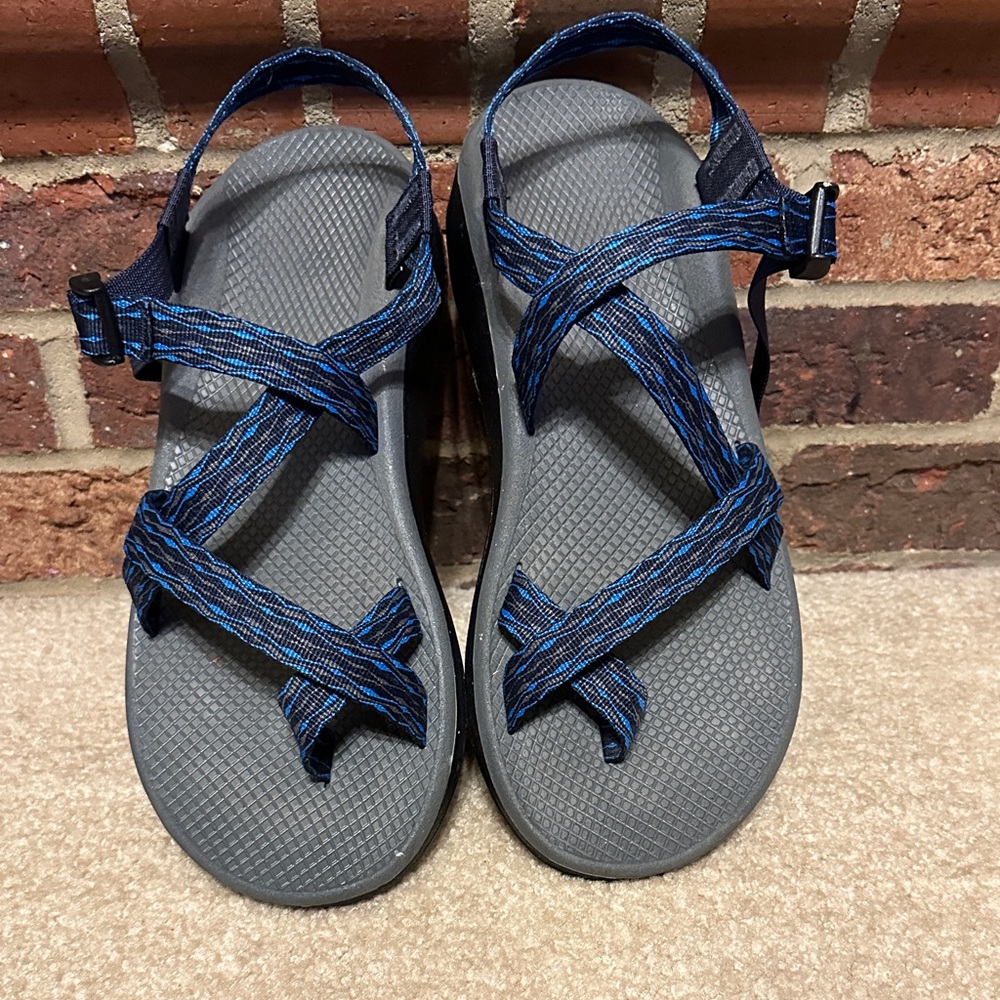 Men’s Chaco Blue and Gray Strappy Sandals